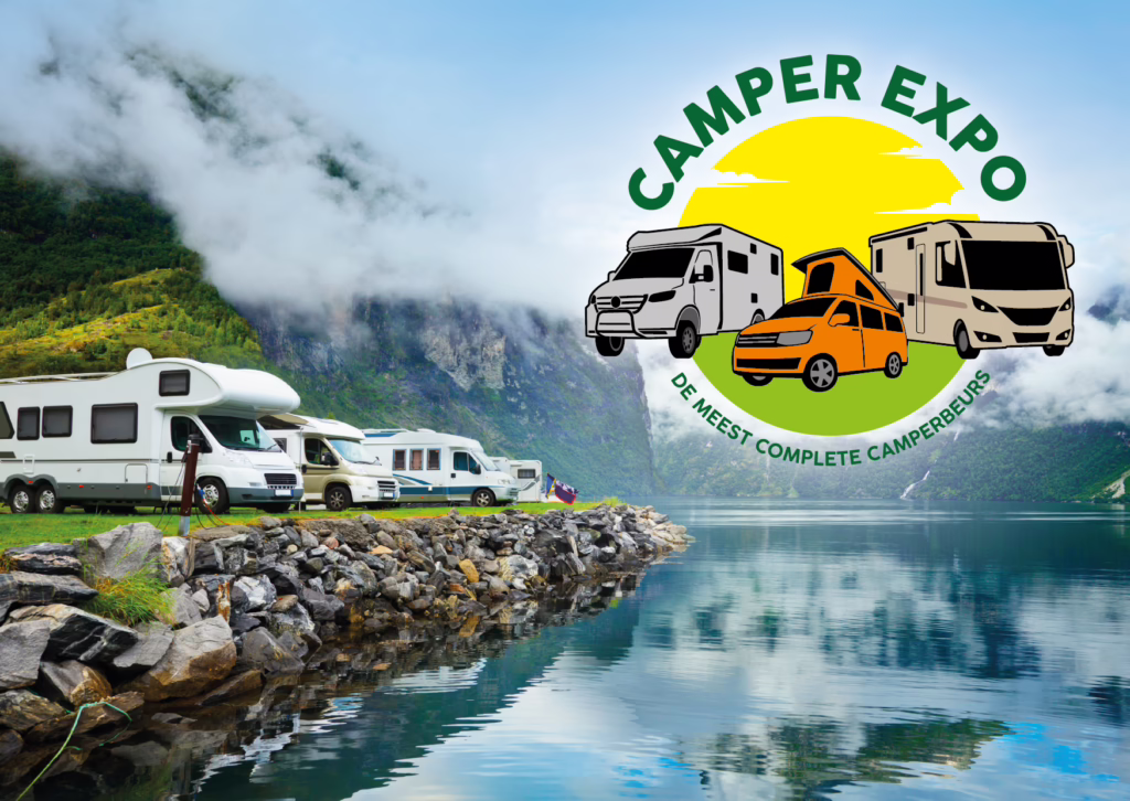 CamperExpo Sfeerbeeld met logo liggend